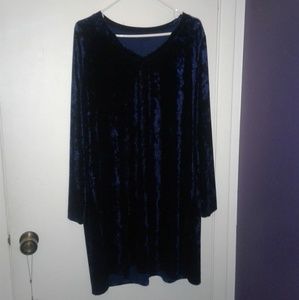 NWT BLUE VELVET DRESS